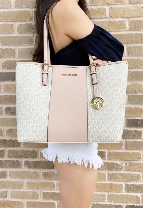 pink and white michael kors purse|michael kors purses vanilla pink.